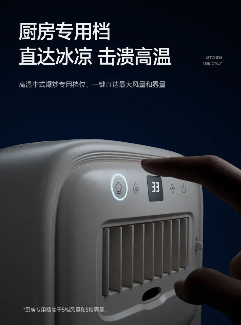 Portable Air Cooler Fan 2026 Kitchen Ice Mist Fan with Fast Cooling Quiet Operation Humidify Electric Fan for Home Office