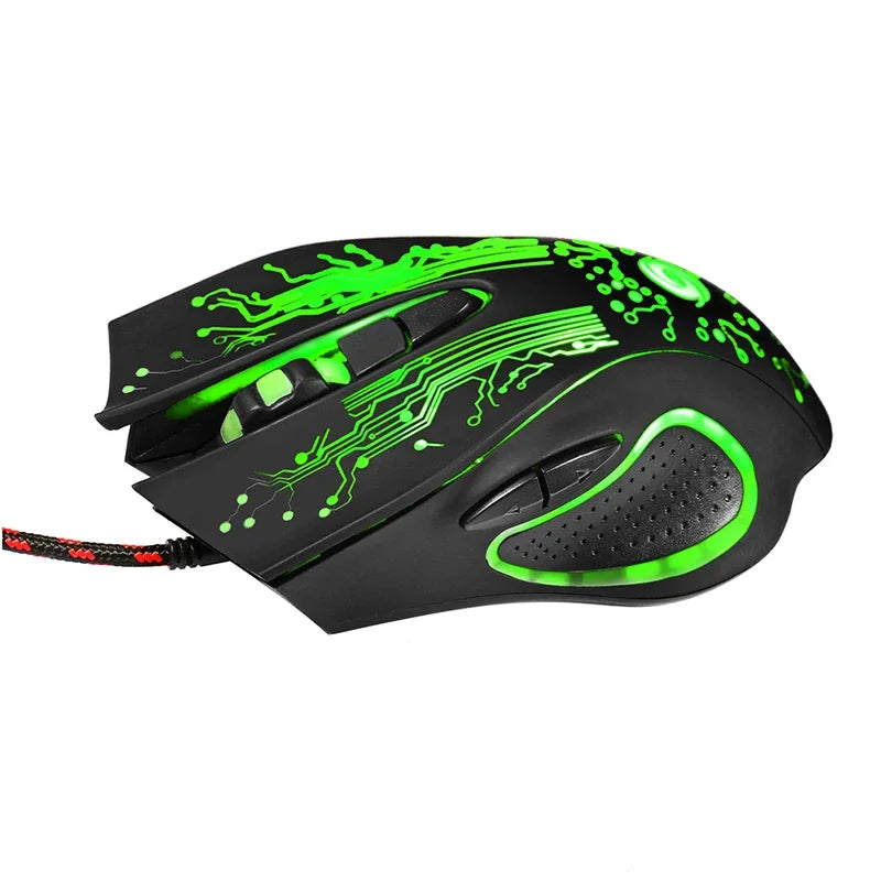 High-quality New Gaming Mouse with Wired Crack Lighting Computer Accessory Ergonomic Design USB Connection Suitable for Office