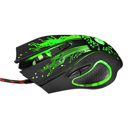 High-quality New Gaming Mouse with Wired Crack Lighting Computer Accessory Ergonomic Design USB Connection Suitable for Office