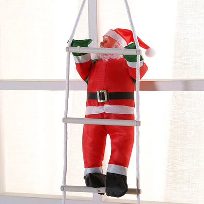1/2Set 25cm Santa Claus Climbing Ladder Doll Ornament Christmas Tree Hanging Decors Pendant Xmas Home Decoration New Year Gifts