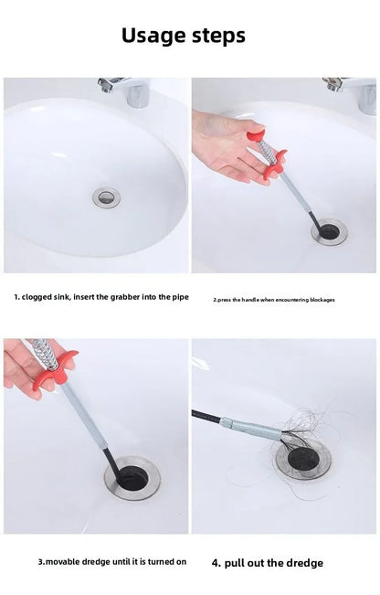 Opens Clogging of Sewage Pipe Cleaning Tool Drain Unclogger Professional Pipe Plunger Drain Clog Remover Clogged Toilet Cleaner
