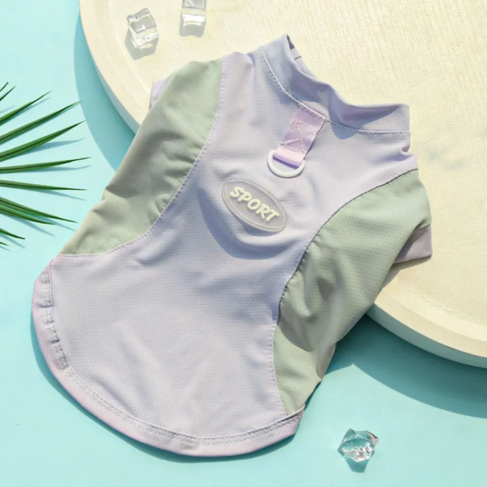 Dog Cooling Vest Shirts Breathable Cool Jacket Sun Protection Puppy Dog Cool Shirt for Outdoor Walking Training Hiking on Summer