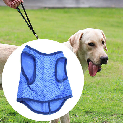 Dog Cooling Vest Breathable Summer Mesh Ice Pet Harness Portable Instant Cooling Coat for Puppy Outdoor Sport Walking Beach
