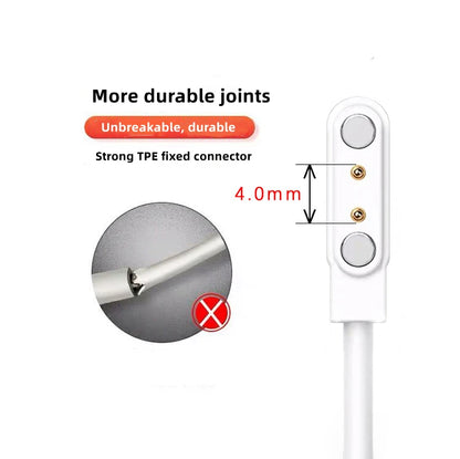 Smart Watch Magnetic USB Dock Charger 2pin 4pin Charging Cable Power Adapter For Kids Smartwatch Juicer Beauty Device Toothbrush