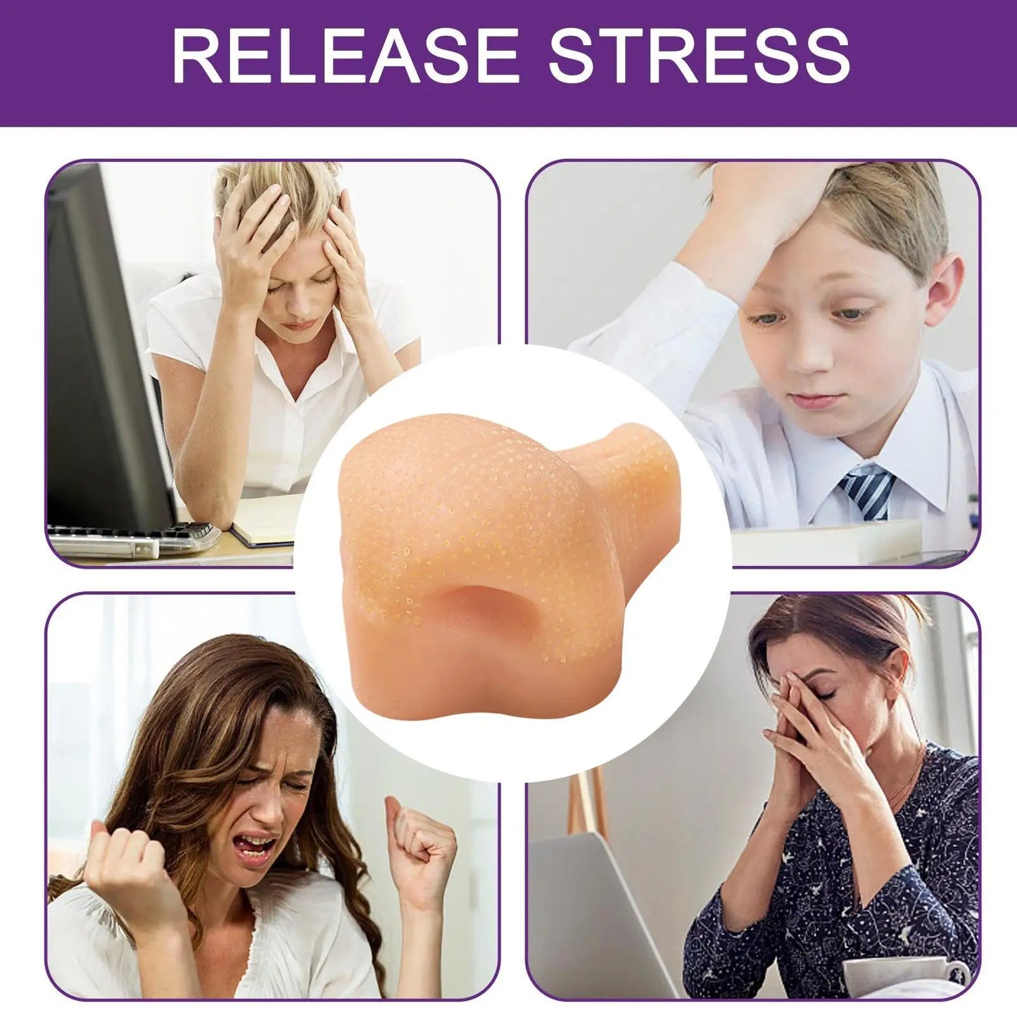Silicone Pimple Popping Toy Satisfying Pimple Pop Toy Reusable Stress Reliever Nose Game For Kids Boy Girls Adults Classroom