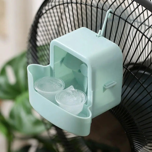 Electric Hanging Cooling Fan with 4 Ice Cups Mist Cooling Adapter Hangable Ice Holder Floor Fan for Household Rapid Cooling