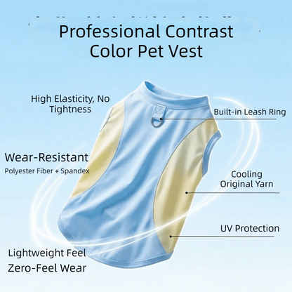 Breathable Mesh Dog Cooling Vest Comfortable Quick Drying Pet Summer Clothes Lightweight with D Ring Pet Tank Top