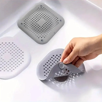 Drain Cover - No Drill Hair Catcher for Sink/Bathtub/Shower, Fine Mesh Waterproof Filter with Suction Cups Kitchen Accessories