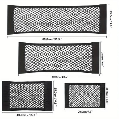 Universal Car Storage Bag Double Mesh Trunk Storage Net Car Built-in Storage Bag Car Fire Extinguisher Fixed Net Anti-Slip