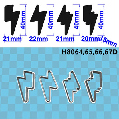 Four Specifications Cartoon Nature Graphics Super Lightning,Plastic Mold,Cake Fondant Tools,Cookie Sushi and Fruits Cutters