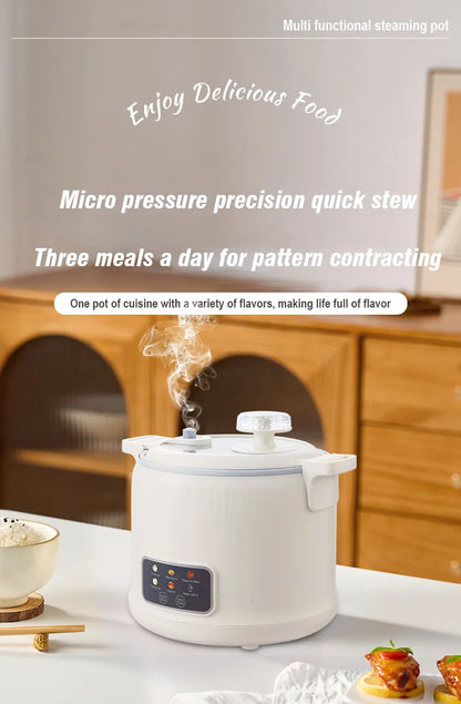 Electric Rice Cooker for 1-2 People, Multifunctional Household Hot Pot, Porridge, 1.8L Micro Pressure Rice Cooker soup making