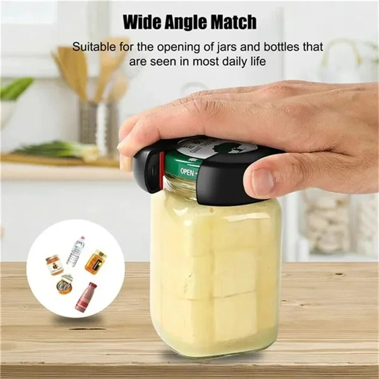 LMETJMA Multifunctional  6 in 1 Can Opener Simple Beer Bottle Opener Jar Gripper Can Beer Lid Twist Off Opener JT05