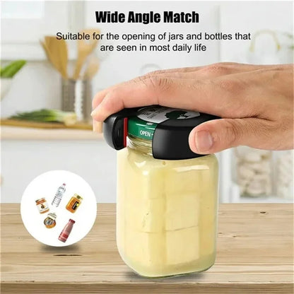LMETJMA Multifunctional  6 in 1 Can Opener Simple Beer Bottle Opener Jar Gripper Can Beer Lid Twist Off Opener JT05