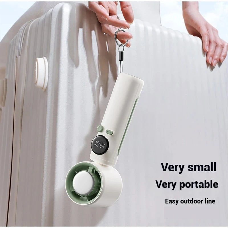 Iceable Electric Fan Portable Handheld Fan with Ice Cooler Adjustable Speed Fan USB Rechargeable Fan for Outdoor Camping Office