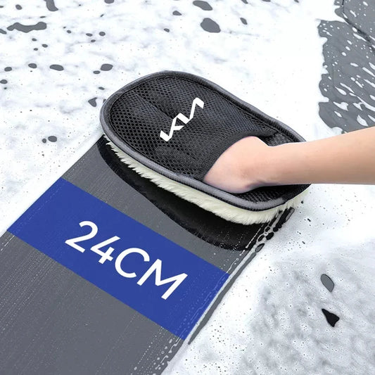 Car Wash Glove Wool Soft Polish Cleaning Brush Tools For KIA K5 K9 Sorento Ceed Sportage Carnival Stinger Forte Niro Cadenza EV6