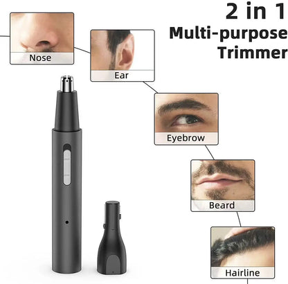 MINI Electric Nose Ear Hair Trimmer for Men Painless Rechargeable Sideburns Eyebrows Beard 3 in 1 Hair Clipper Shaver