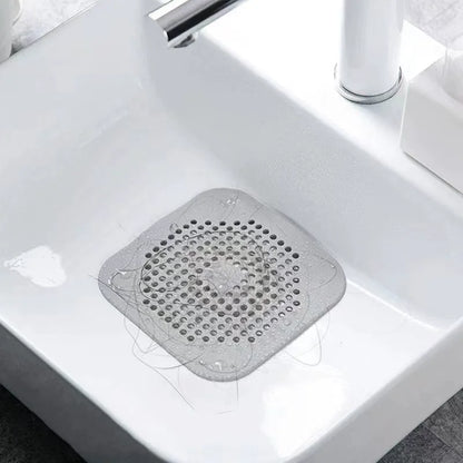 Drain Cover - No Drill Hair Catcher for Sink/Bathtub/Shower, Fine Mesh Waterproof Filter with Suction Cups Kitchen Accessories