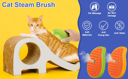 Cat Steam Brush 3 in 1 Dog Steamy Brush Cleanser Silicone Massage Grooming Comb Pet Hair Cleaning Misting Comb for Cats Dogs