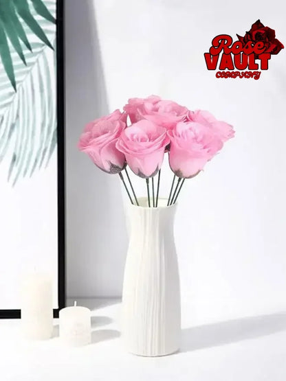 30/50 pcs 7/6 cm Glitter artificial flower rose Mother's/Valentine's Day girl friend wife DIY bouquet gifts for wedding Birthday