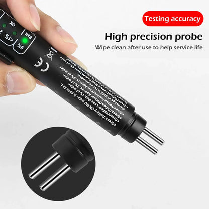 Car Brake Diagnostic Testing Tool Brake Fluid Tester Pen with 5 LED Indicators Hydraulic Fluid Liquid Oil Moisture Analyzer