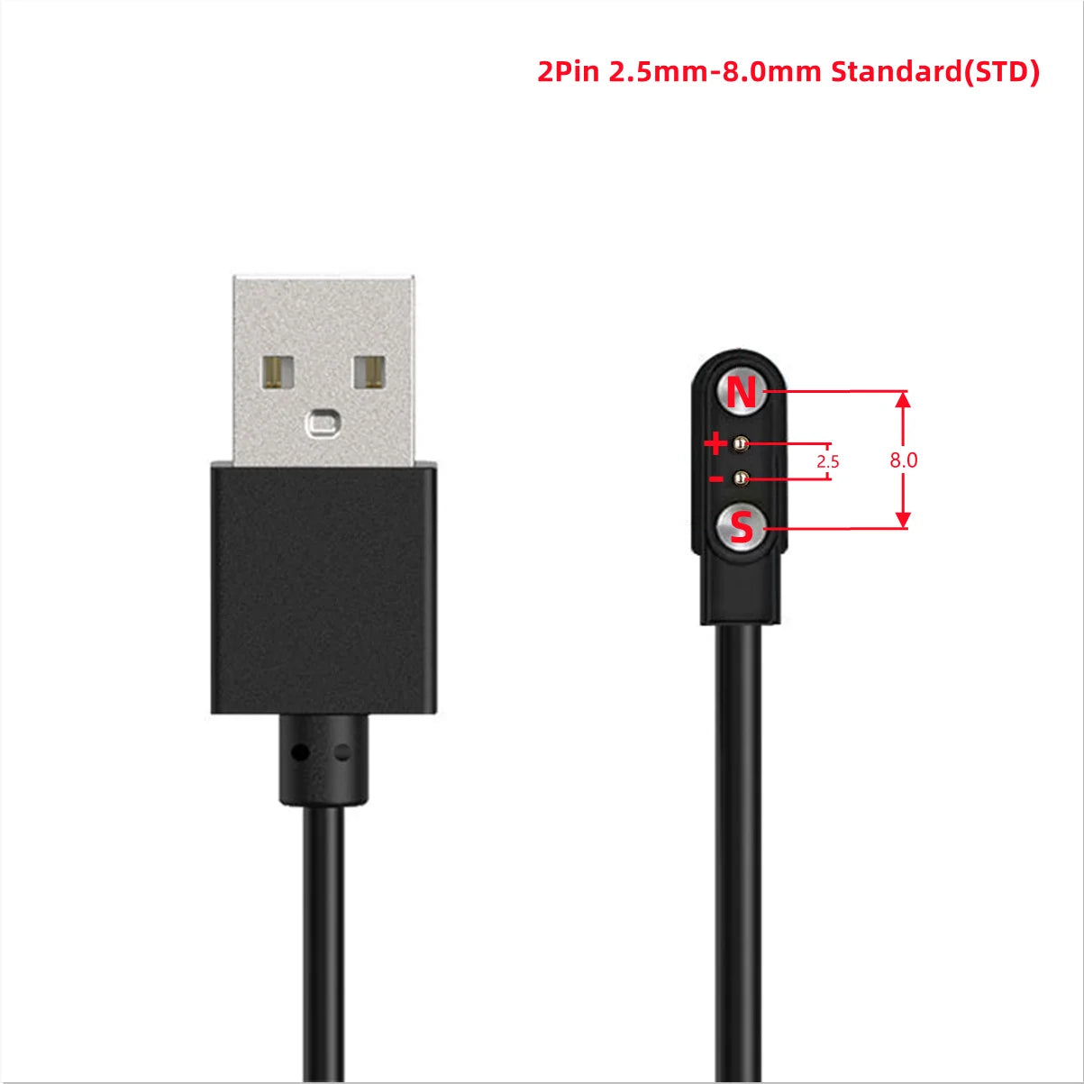 Smart Watch Magnetic USB Dock Charger 2pin 4pin Charging Cable Power Adapter For Kids Smartwatch Juicer Beauty Device Toothbrush