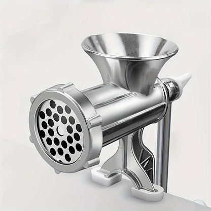 Manual Meat Grinder for Vegetables & Meat,Non-Electric Food Processor,Stainless Steel with Table Clip.Multipurpose Kitchen Tool.