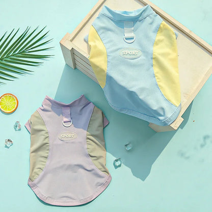 Dog Cooling Vest Shirts Breathable Cool Jacket Sun Protection Puppy Dog Cool Shirt for Outdoor Walking Training Hiking on Summer