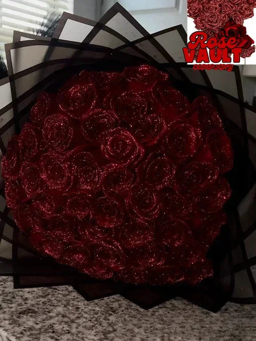 30/50 pcs 7/6 cm Glitter artificial flower rose Mother's/Valentine's Day girl friend wife DIY bouquet gifts for wedding Birthday