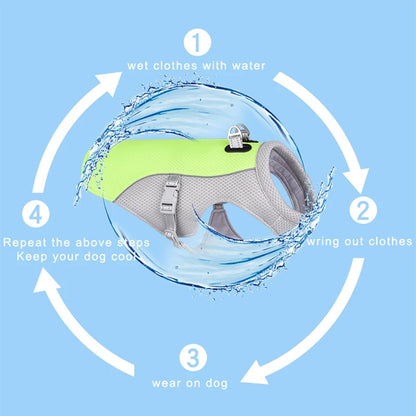 Summer Pet Dog Cooling Vest Heat Resistant Cool Dogs Clothes Breathable Sun-proof Clothing For Small Large Dogs Outdoor Walking