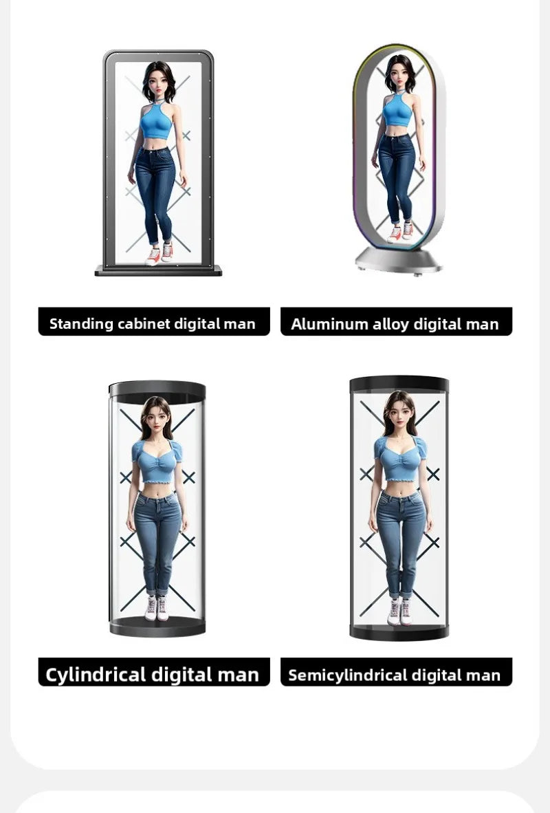 Custom Ventilador Holografico Splicing Hologram Fan Projectors Display Big Size 3D Led Fan For Advertising Business Exhibition