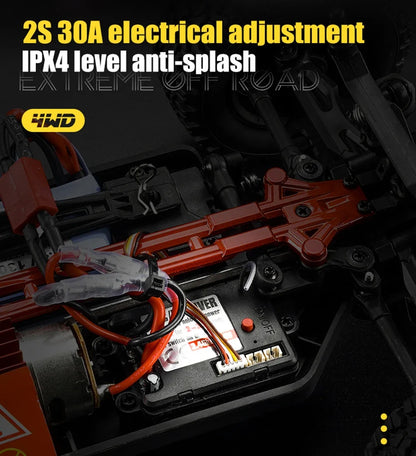 16106 1:16 50KM/H 4WD RC Car With LED Remote Control Off-road Cars High Speed Drift Monster Truck for Kids vs Wltoys 144001 Toys