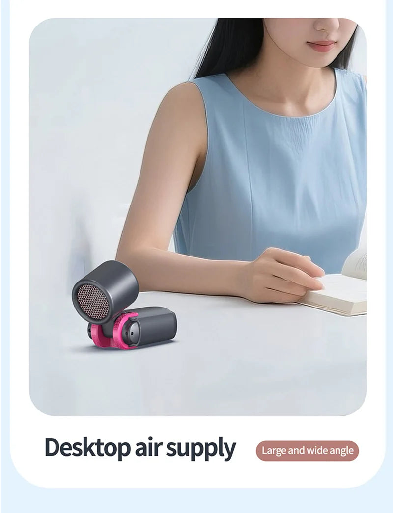 Mini Ice Cooling Portable Fan Turbo High Speed Handheld Fan Long Battery Life USB Rechargeable Foldable For Outdoor Travel