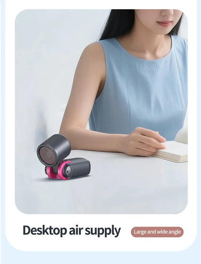 Mini Ice Cooling Portable Fan Turbo High Speed Handheld Fan Long Battery Life USB Rechargeable Foldable For Outdoor Travel
