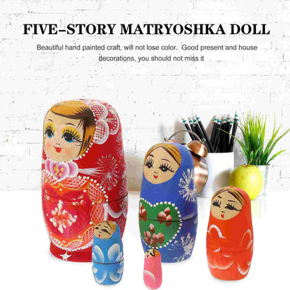 Love Flower Patty Ladies Gifts Nesting Cartoon Russian Wooden Craft Child Valentine