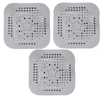 3PCS Drain Hair Catcher Filter Sink Anti-blocking Strainer Bathtub Shower Floor Silicone Stopper Cover Kitchen Bathroom Accessor