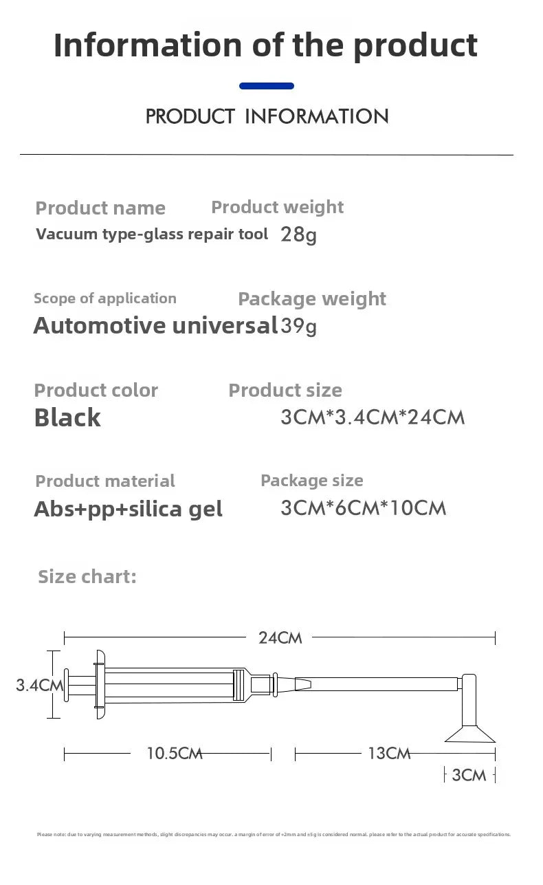 Car Glass Repair Kit - Removes Scratches, Fixes Windscreen Cracks for Cars/Trucks/Motorcycles, Auto Glass Recovery Set