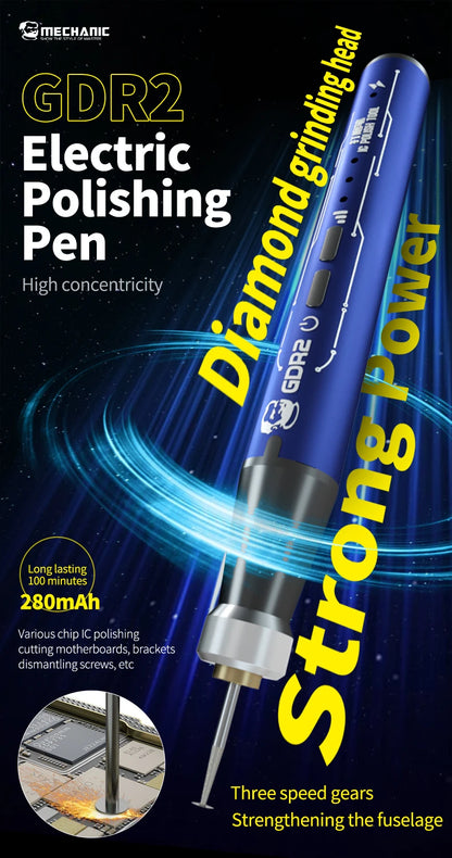 【MECHANIC】  Multi-function Electric Polishing Pen for Mobile Phone Repair Motherboard PCB IC CPU Cutting Polishing Pen Tool