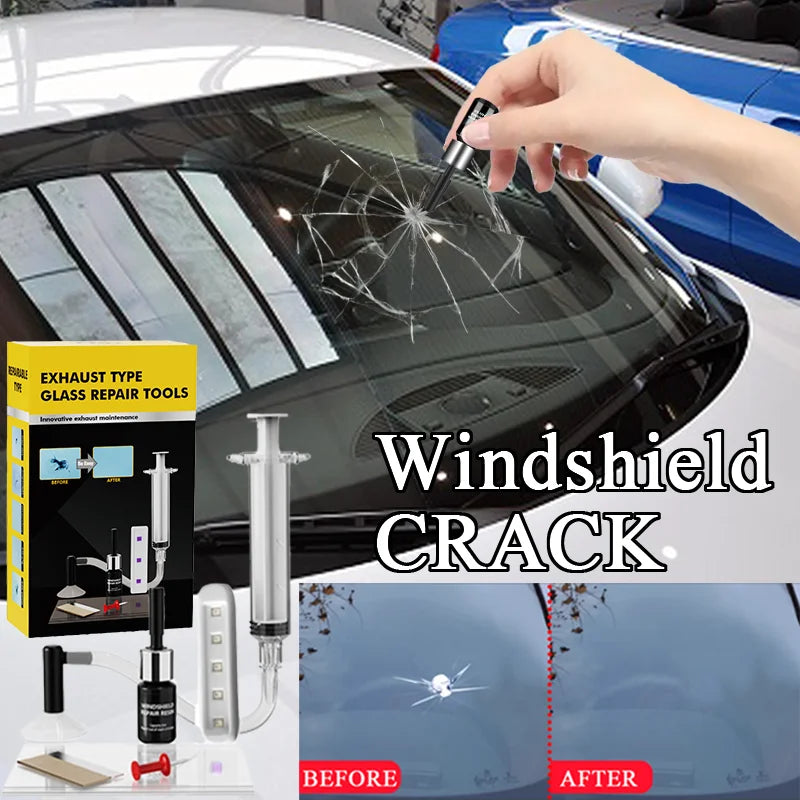 Car Glass Repair Kit - Removes Scratches, Fixes Windscreen Cracks for Cars/Trucks/Motorcycles, Auto Glass Recovery Set