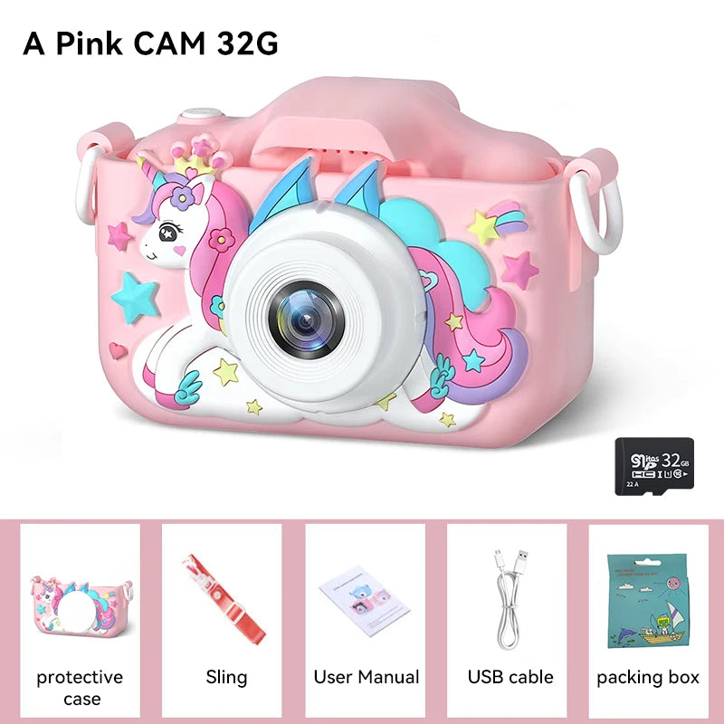 Christmas Children Camera HD 1080P Toddler Digital Video Camera 2.0inch Kids Camera with Silicone Cases Toys for Christmas Gifts