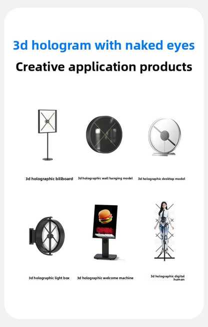 Custom Ventilador Holografico Splicing Hologram Fan Projectors Display Big Size 3D Led Fan For Advertising Business Exhibition