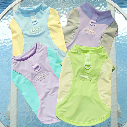 Dog Cooling Vest Shirts Breathable Cool Jacket Sun Protection Puppy Dog Cool Shirt for Outdoor Walking Training Hiking on Summer