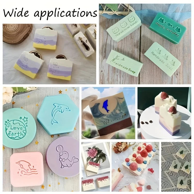 Valentine's Day Wedding Custom Clay Seal Set - 22/25/30/35/40mm Customizable Pottery Design Craft Tool with 1 Handle, Clay Craft