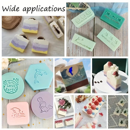 Valentine's Day Wedding Custom Clay Seal Set - 22/25/30/35/40mm Customizable Pottery Design Craft Tool with 1 Handle, Clay Craft