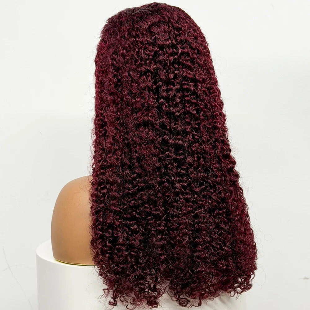24 inch Full Water Wave Human Hair Wig 100% Human Hair 300% Density 13x4 Lace Frontal Front Curly Human Hair Wig for Black Women