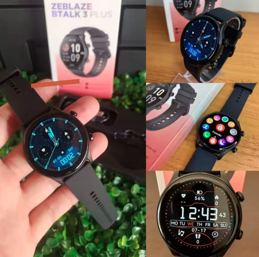 New Zeblaze Btalk 3 Plus Voice Calling Smart Watch 1.39'' Large HD Color Display Fitness Tracking Smartwatch for Men and Ladies
