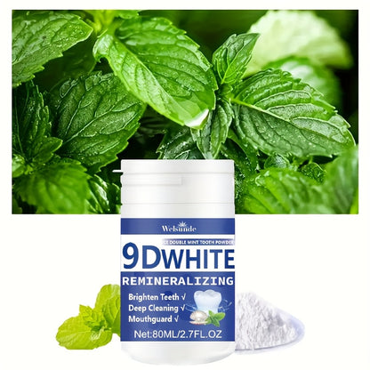 [Tooth Whitening Powder] 9D White Remineralizing Hydroxyapatite Tooth Powder, Tooth Whitening Powder, Deep Cleaning, Fresh Breath, Ideal For Oral Health & Hygiene Gift For Women Men, Breath Freshener, Toothpaste, Tooth Cleani
