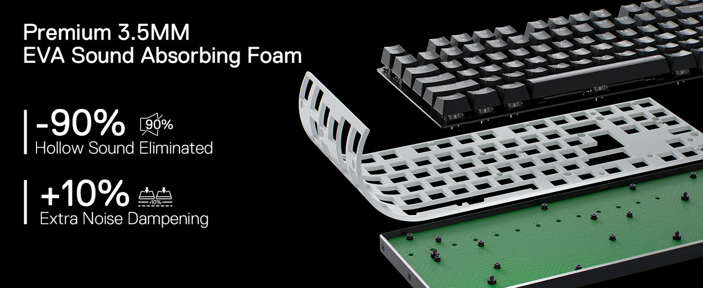 Redragon K556 PRO TKL Wireless RGB Gaming Keyboard 80% 87 Keys BT/2.4Ghz Tri-Mode Hot-Swap Mechanical Keyboard