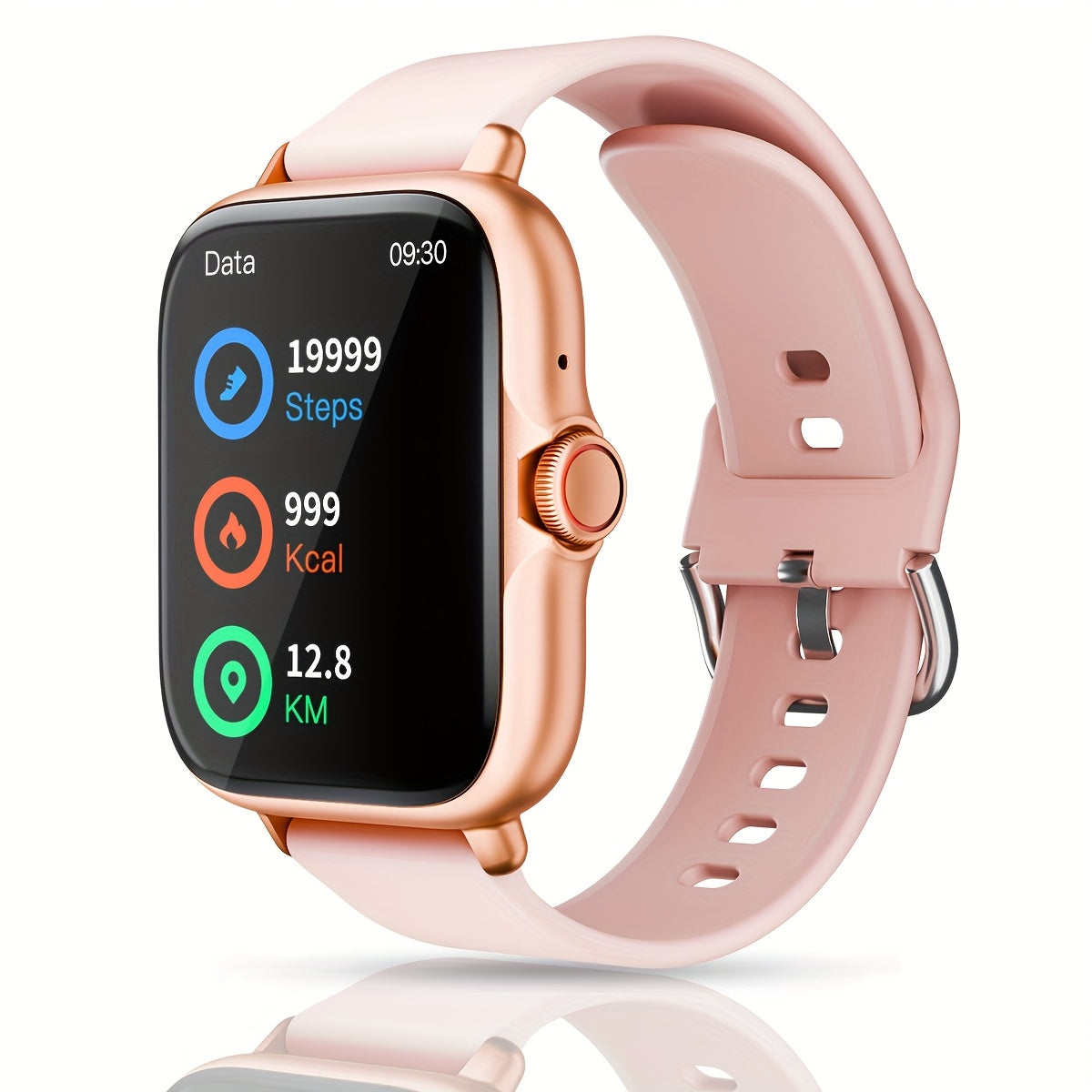 1.83'' Full Touch Screen Smart Watch • Message Alerts, Call Answering • Sports Pedometer, Health Monitoring • Compatible with iPhone/Android • Alloy Body, Silicone Strap • DESERTCAT - Ideal Gift for Birthdays