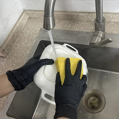 [Nitrile Gloves] 20/40/99 Nitrile Gloves, Black, Designed for Household Cleaning And As Disposable Gloves, Suitable for Cleaning Tasks, Cleaning, Heavy-Duty Gloves, Single-Use Nitrile Gloves