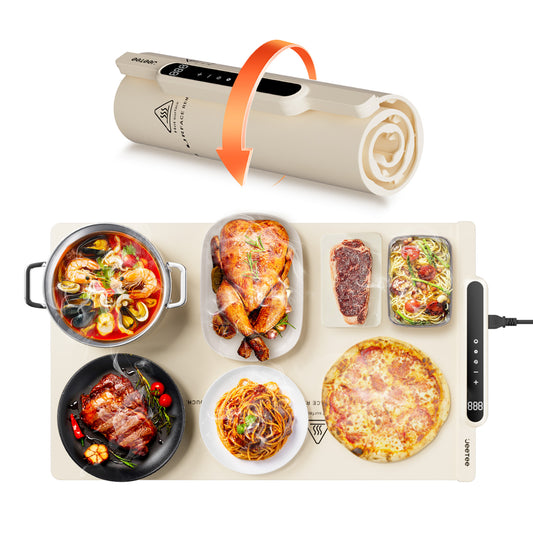 Silicone Food Heating Pad, Kitchen Dining Table Heating Pad, Heating Pad With 10 Temperature Settings, Foldable And Rollable Soft Table Pad, Buffet Party And Daily Household Electric Heating